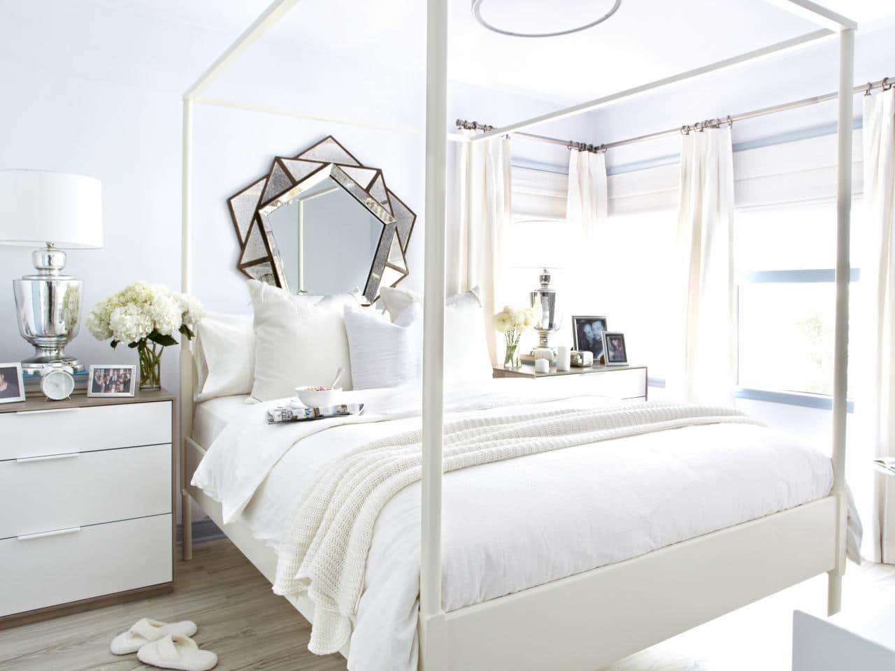 All white rooms bring simplicity to an otherwise crazy life