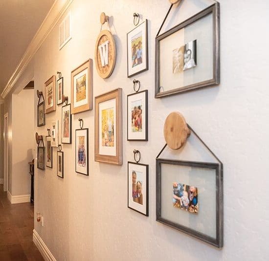 Gallery wall designed by JSB Designs.