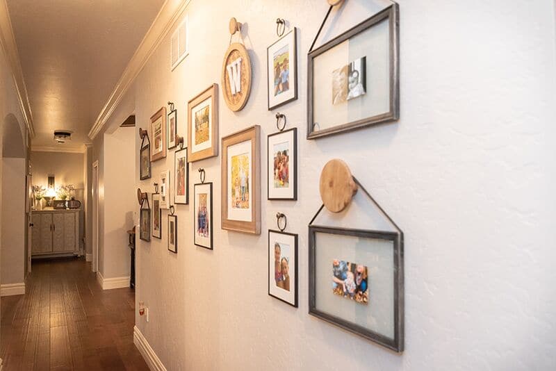 Gallery wall designed by JSB Designs.
