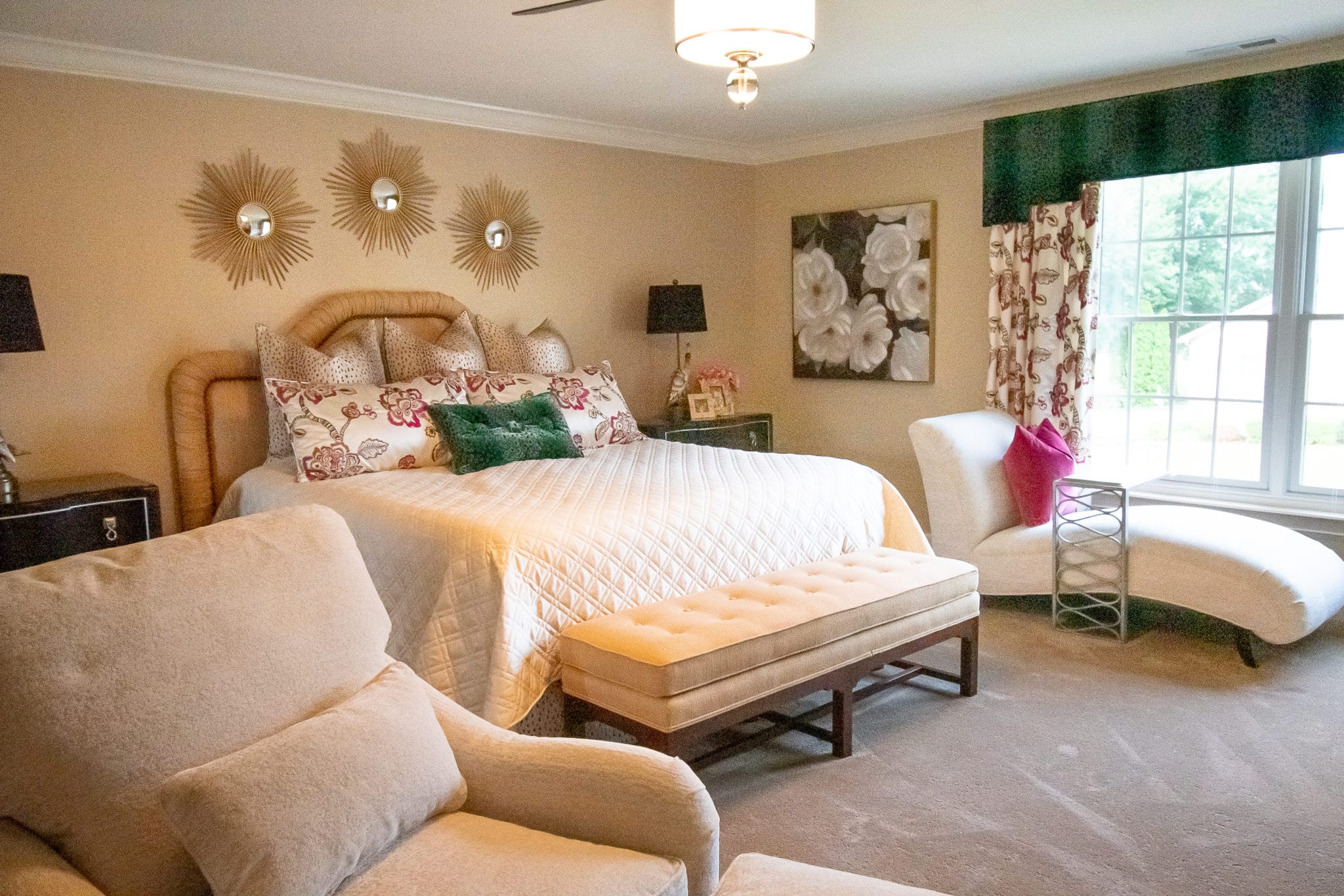 Pink animal print bedroom