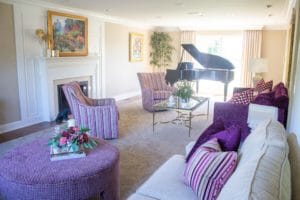 purple and magenta living room redesign
