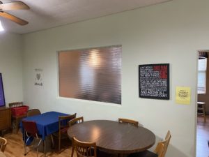Existing dining room at emergency shelter at Catholic Urban Programs