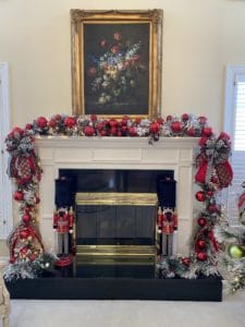Holiday mantle decoration by JSB Designs